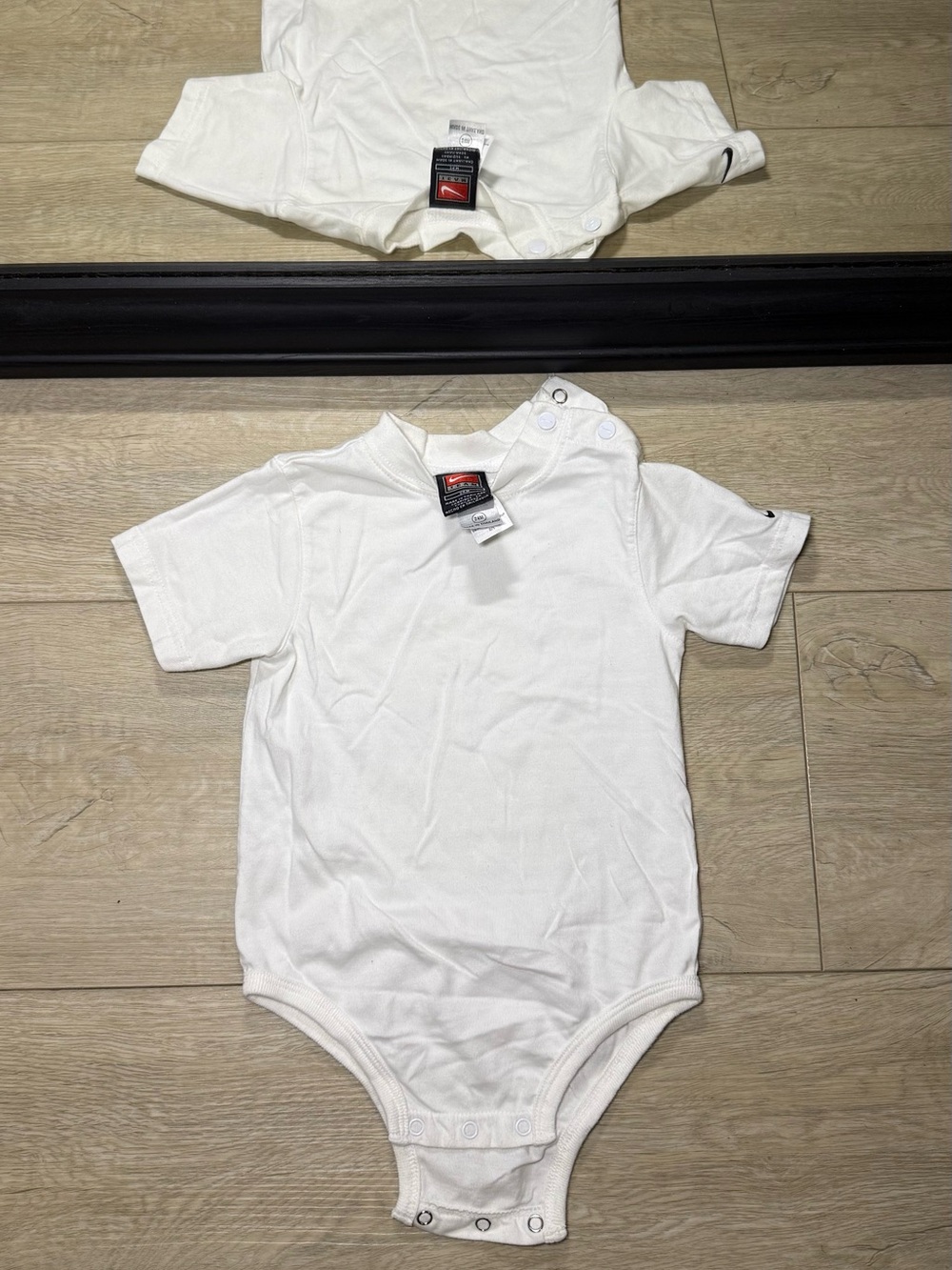 Y2K 2000s Toddlers Nike Embroidered Swoosh Romper Onesie